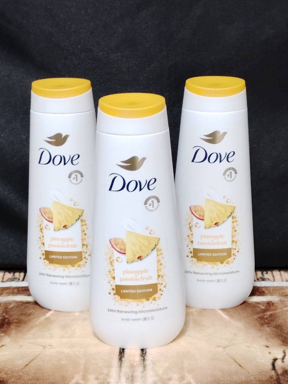 3 Dove Nourishing Body Wash LImited Edition Pineapple & Passionfruit 20 Oz Each